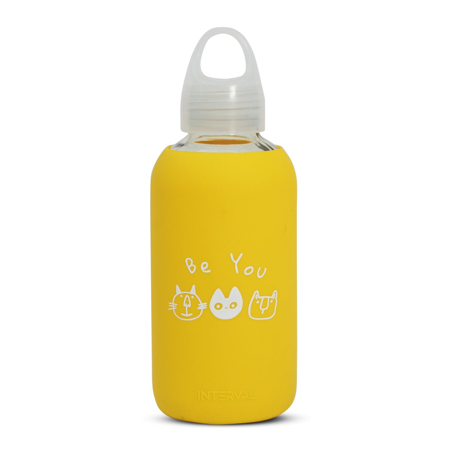 Glass water bottle - Perfect Yellow