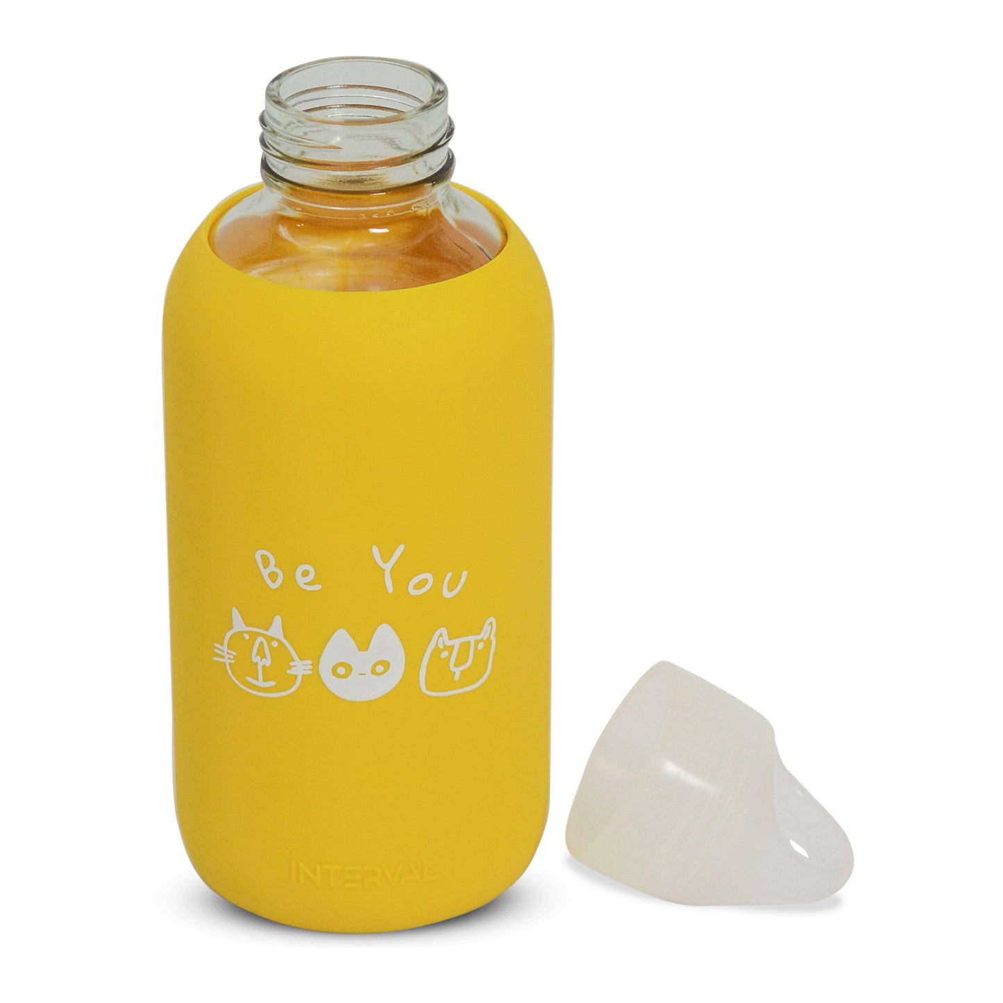 Glass water bottle - Perfect Yellow