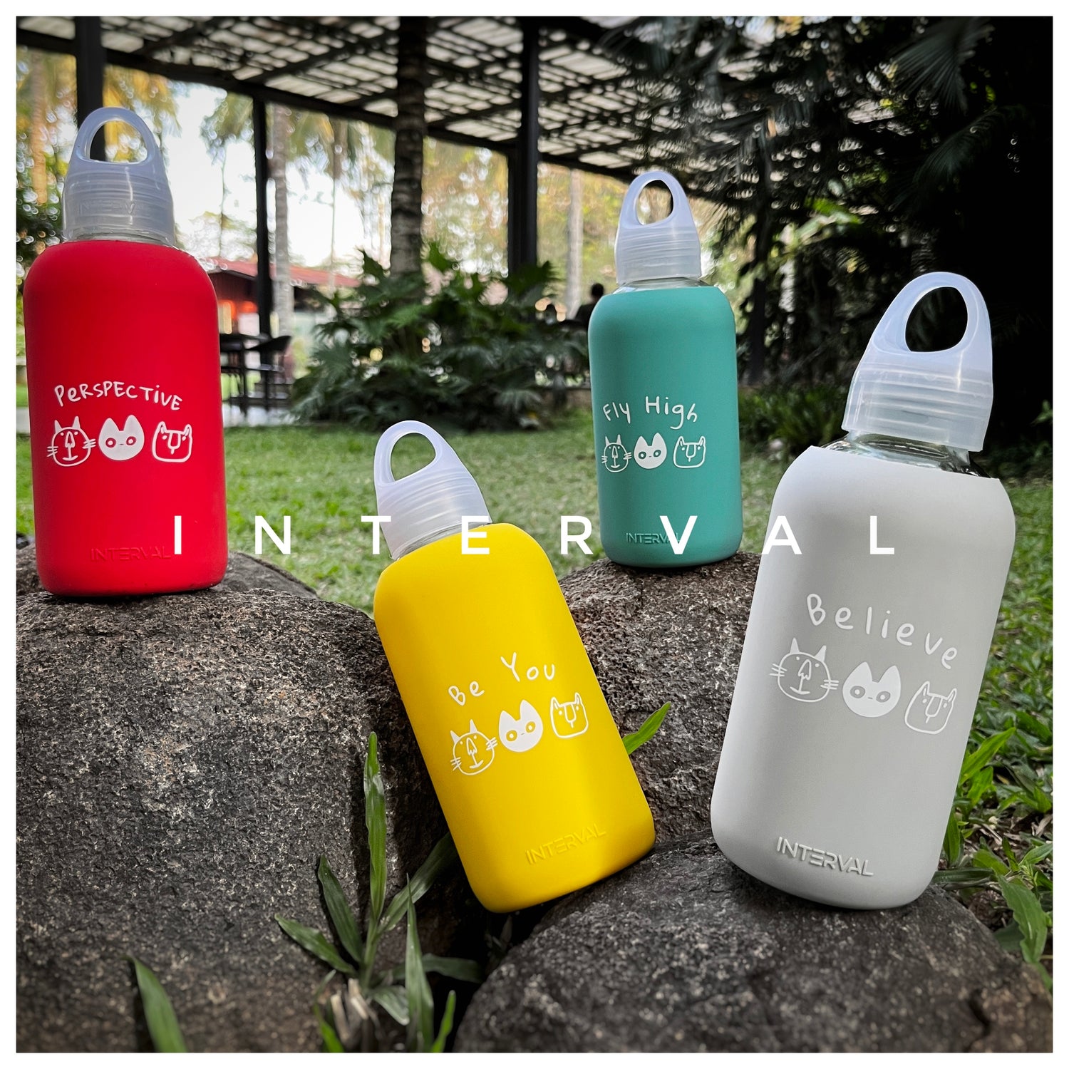 Miniso, Other, Miniso Glass Water Bottle With Silicone Sleeve