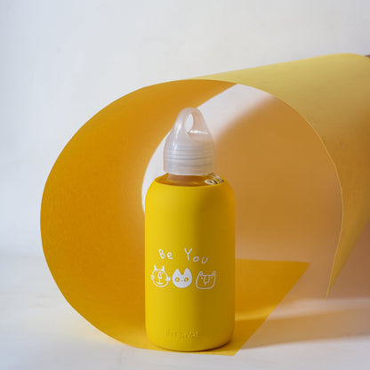 Glass water bottle - Perfect Yellow