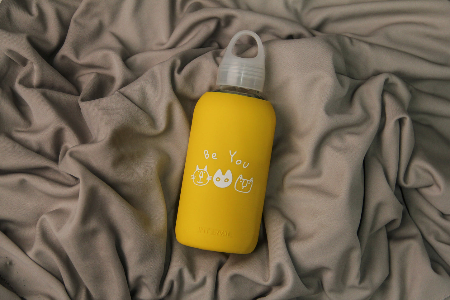 Glass water bottle - Perfect Yellow